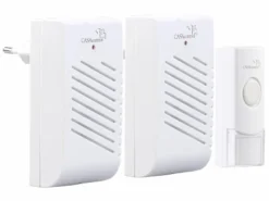 CASAcontrol Türklingel Ton:2 Steckdosen-Türklingeln, 1 Funk-Klingeltaster, 16 Klingeltöne, 50 M