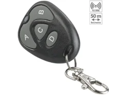 AGT Garagentorsender:Lernfähiger Universal-Funk-Handsender, 433,92 MHz, Für Garagentor Uvm.