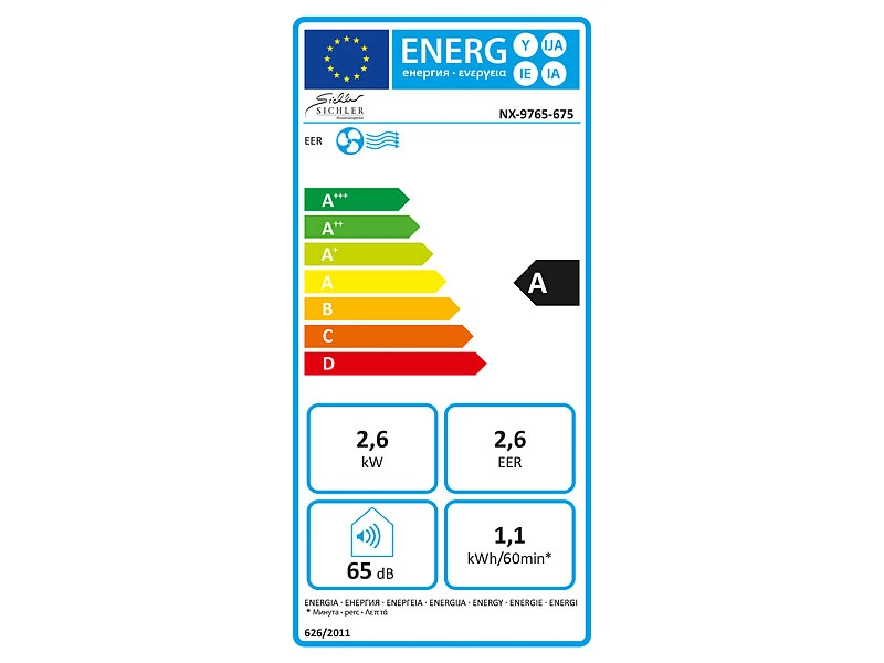 Sichler Klimaanlage App:Mobile Klimaanlage, 9.000 BTU/h, 2.600 Watt (Versandrückläufer) - Image 3
