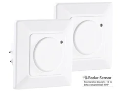 Revolt Schalter:2er-Set Automatische Lichtschalter Mit Radar-Bewegungsmelder