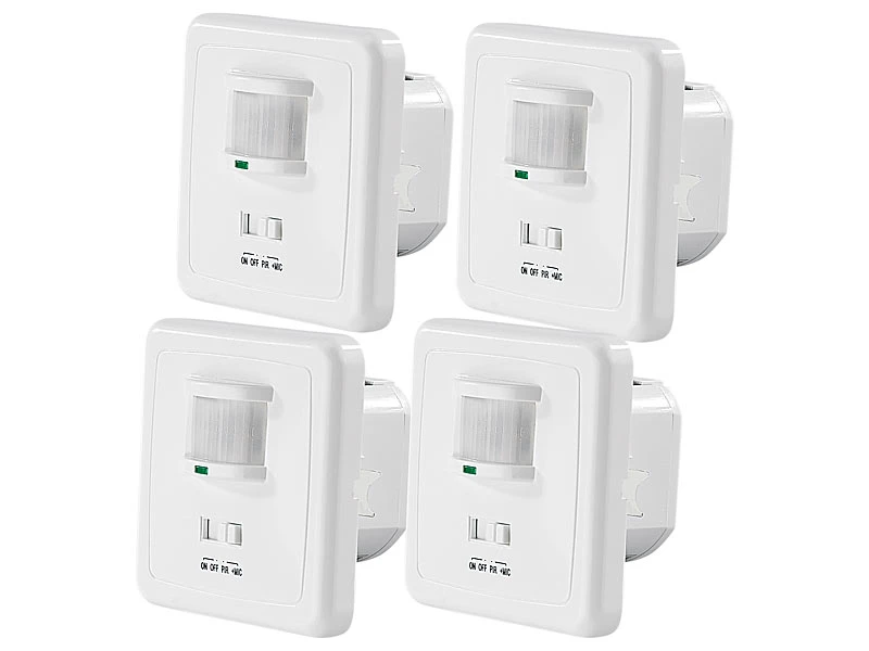 Revolt Lampe Klatschsensor:4er-Set Automatische Lichtschalter Mit PIR- Und Akustik-Sensor - Image 2