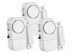 VisorTech Fenster Alarmanlage:3er-Set Mini-Tür- Und Fensteralarme, 95 Db, 2 Jahre Batterielaufzeit