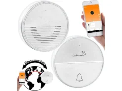 CASAcontrol Gegensprechanlage:Funk-Türklingel Mit WLAN Und Gegensprech-Funktion Per App, 50 M