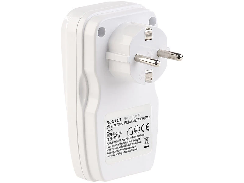 Revolt Steckdose Fernbedienung:4er-Set Funksteckdosen Mit Fernbedienung, Bis 16 A, 3.680 Watt - Image 6