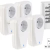Revolt Steckdose Fernbedienung:4er-Set Funksteckdosen Mit Fernbedienung, Bis 16 A, 3.680 Watt