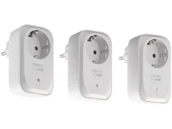 Revolt Funksteckdosen Set:3er-Set Funk-Steckdosen Mit Fernbedienung, 30 M, 3.680 Watt/16 A, Weiß