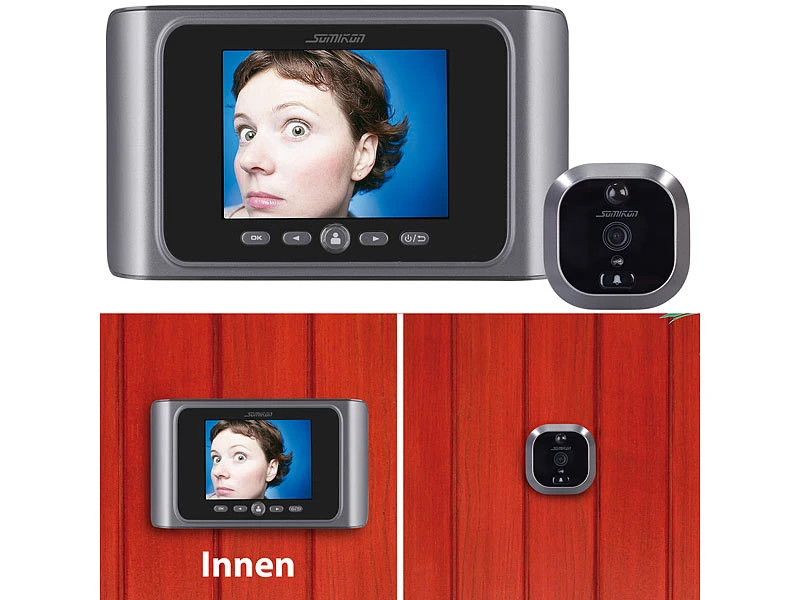 Somikon Türspion Kameras:Digitale Türspion-Kamera Mit Bewegungserkennung Und Akku - Image 2