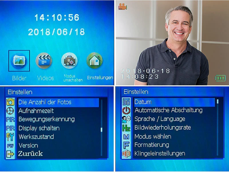 Somikon Digitale Türspion-Kamera Mit 8,9-cm-Display, PIR, Aufnahme, Nachtsicht - Image 6