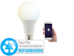 Luminea Home Control WLAN-Birnen Alexa:WLAN-LED-Lampe, Für Alexa, Siri & Google Assistant, Versandrückläufer
