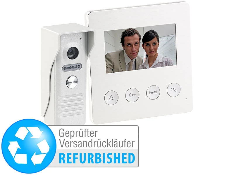 Somikon Video Türklingel:Video-Türsprechanlage Mit Farbdisplay, LED-Licht (Versandrückläufer) - Image 2