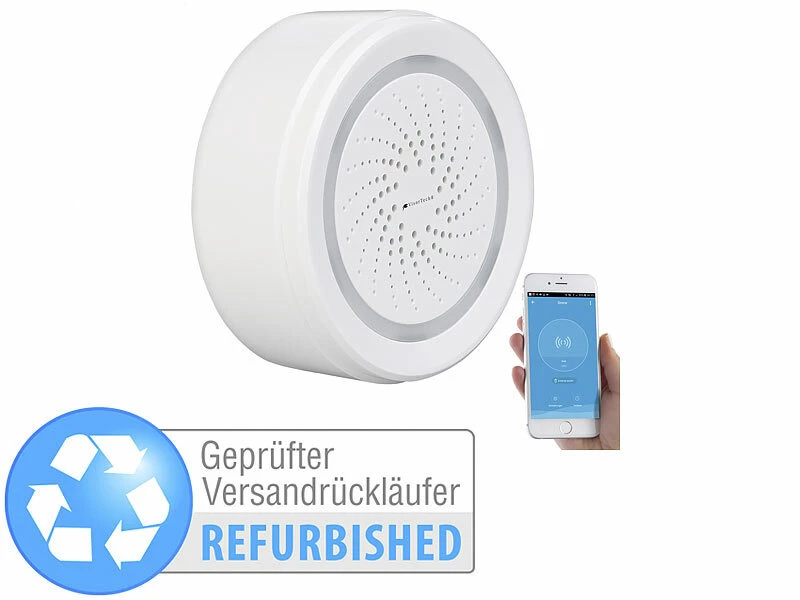 VisorTech Netzwerk Sirene:WLAN-Alarm-Sirene Mit App, Für Alexa, Versandrückläufer - Image 2