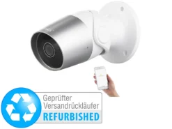 7links Alexa Überwachungskamera:Outdoor-IP-Überwachungskamera, Full HD, WLAN (Versandrückläufer)