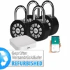 Xcase Kisten-Schloss:4er Metall-Vorhängeschloss Mit Zahlencode Und App, Versandrückläufer