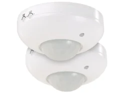 Revolt Bewegungsmelder Innen:2er-Set 360°-PIR-Bewegungsmelder Mit Timer, Für Wand Und Decke