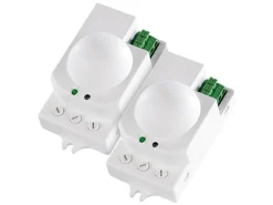 Revolt Bewegungsmelder Aufputz:2er-Set Hightech-Bewegungsmelder Mit Mikrowellen-Radar