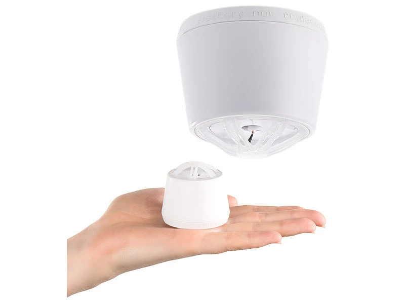 VisorTech Aufstellbare Hitzemelder:Mini-Hitzewarnmelder Mit 10-Jahre-Batterie, 85 DB Alarm, 3er-Set - Image 3