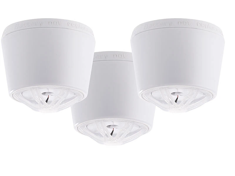 VisorTech Aufstellbare Hitzemelder:Mini-Hitzewarnmelder Mit 10-Jahre-Batterie, 85 DB Alarm, 3er-Set - Image 2