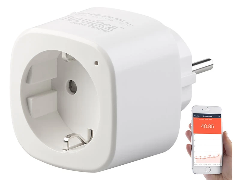 Luminea Home Control 3er-Set WLAN-Steckdosen Mit Energiekostenmesser, App & Sprachsteuerung - Image 5