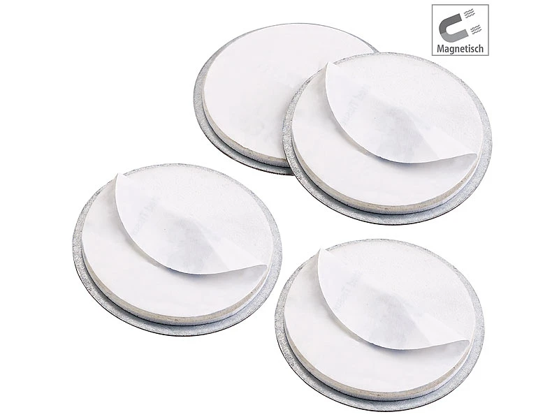 VisorTech Rauchmelder Magnet:4er-Set Magnet-Befestigungssysteme Für Mini-Rauchwarnmelder