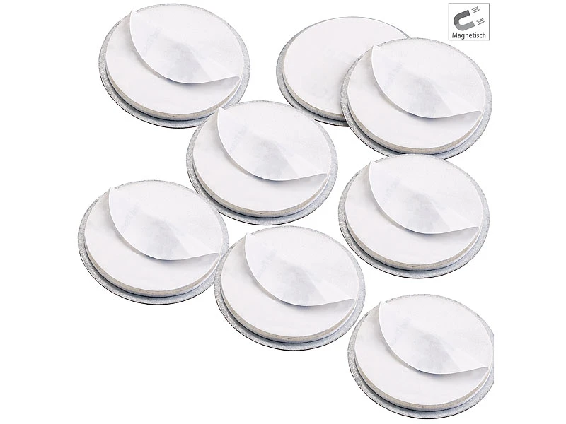 VisorTech Rauchmelder Befestigung:8er-Set Magnet-Befestigungssystem Für Mini-Rauchwarnmelder