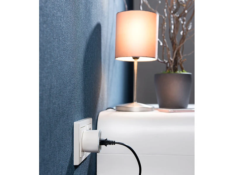Luminea Home Control WLAN Stecker:2er-Set Mini WLAN-Steckdose, App, F. Amazon Alexa, Google Assist., 16A - Image 3