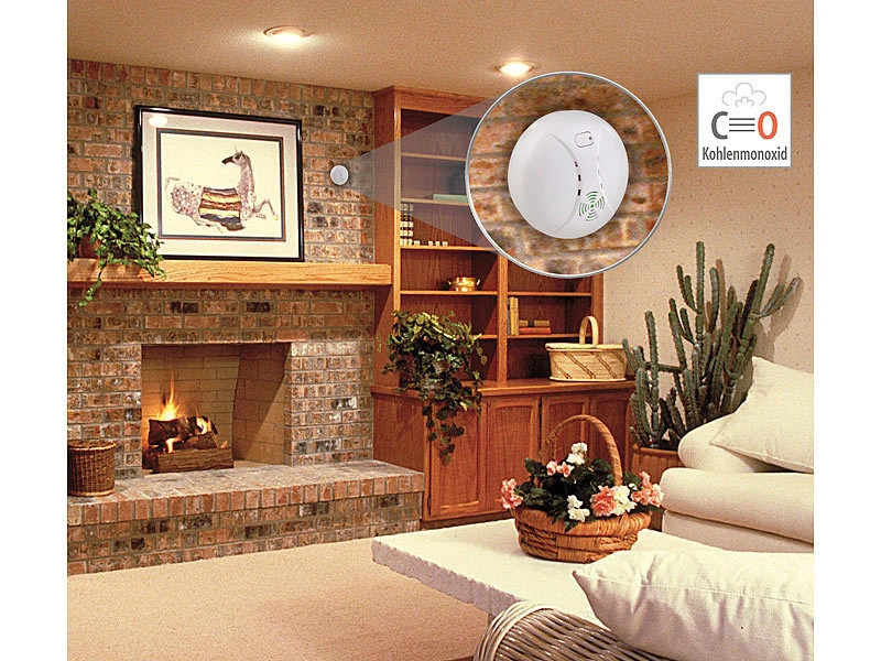 VisorTech Kohlenmonoxid Alarm:5er-Set Kohlenmonoxid-Melder Mit Batterie, DIN EN 50291-1, 85 DB - Image 3