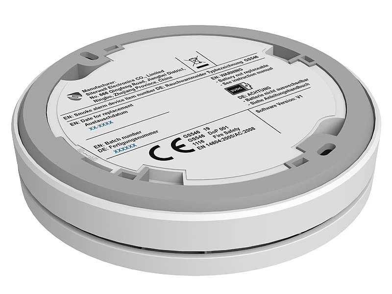 VisorTech Rauchmelder VdS 10 Jahre:Fotoelektrischer Rauchmelder, 10-J.-Batterie, VDS, Red Dot, Superslim - Image 5