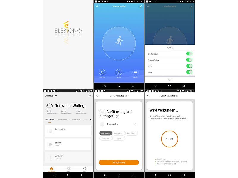 VisorTech Rauchmelder WiFi:WLAN-Rauch- Und Hitzemelder Mit Weltweiter App-Benachrichtigung - Image 6