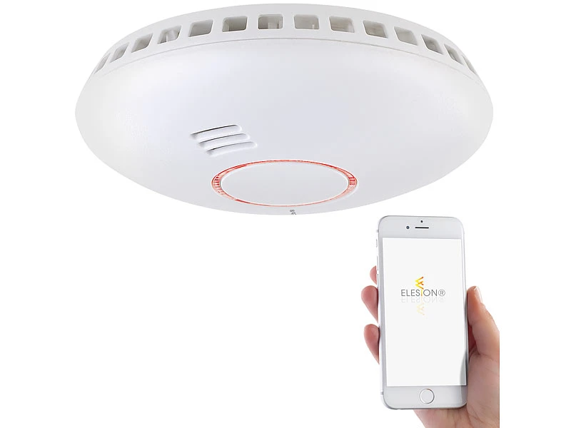 VisorTech Rauchmelder WiFi:WLAN-Rauch- Und Hitzemelder Mit Weltweiter App-Benachrichtigung - Image 2