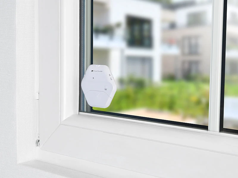 VisorTech Fensteralarme:4er-Set Extradünne Glasbruchmelder, 2 Stufen, 95 DB, 54 Monate - Image 9