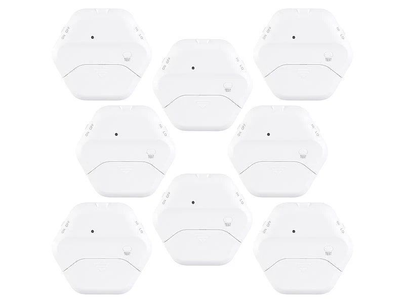 VisorTech Glasbruchsensor:8er-Set Extradünne Glasbruchmelder, 2 Stufen, 95 DB, 54 Monate - Image 3