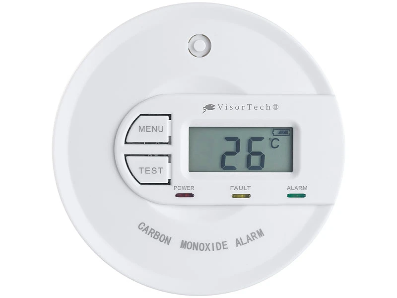 VisorTech CO Warner:2er-Set Kohlenmonoxid-Melder, 10-Jahres-Sensor, Display, EN 50291 - Image 5