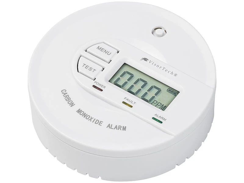 VisorTech CO Warner:2er-Set Kohlenmonoxid-Melder, 10-Jahres-Sensor, Display, EN 50291 - Image 8