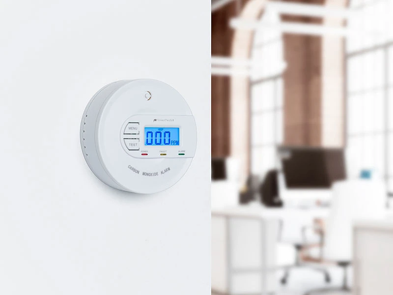 VisorTech CO Warner:2er-Set Kohlenmonoxid-Melder, 10-Jahres-Sensor, Display, EN 50291 - Image 6