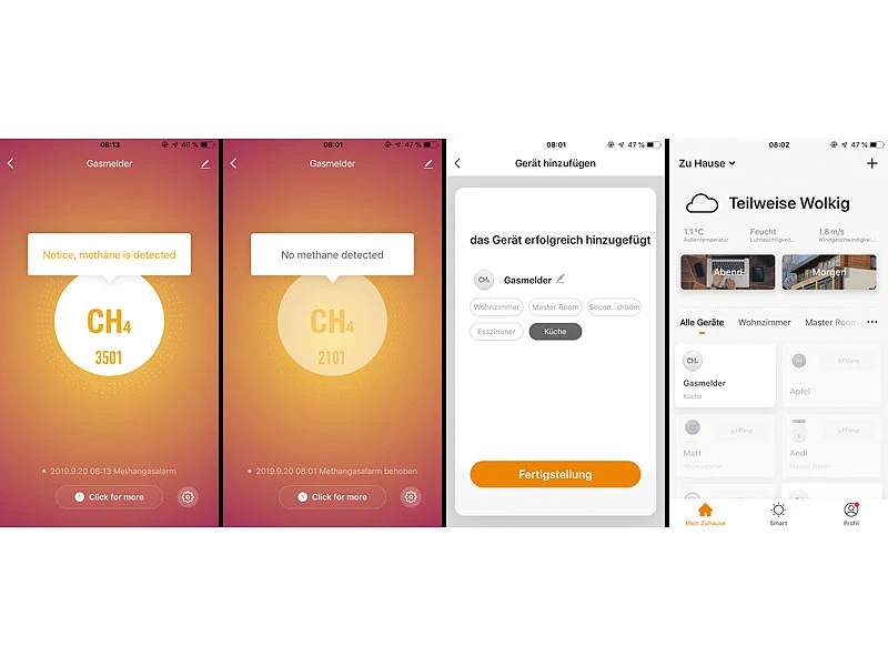 VisorTech Elesion Gasmelder:2er-Set Multi-Gasmelder Für Haushaltsübliche Gase, Mit WLAN & App - Image 7