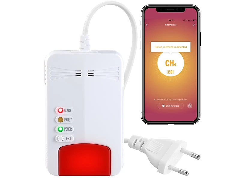 VisorTech Elesion Gasmelder:2er-Set Multi-Gasmelder Für Haushaltsübliche Gase, Mit WLAN & App - Image 4