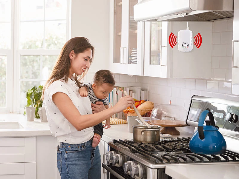 VisorTech Gasalarm:Multi-Gasmelder Für Haushaltsübliche Gase, Mit 3 Funktions-LEDs, 85 DB - Image 3