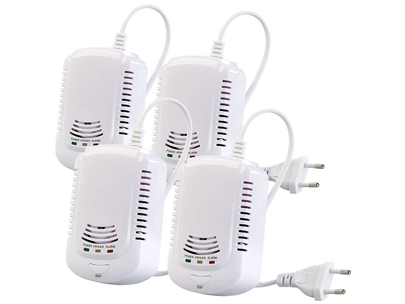 VisorTech Gas Detektor:4er-Set Multi-Gasmelder Für Haushaltsübliche Gase, Mit 3 LEDs, 85 DB - Image 3
