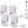 VisorTech Gas Detektor:4er-Set Multi-Gasmelder Für Haushaltsübliche Gase, Mit 3 LEDs, 85 DB
