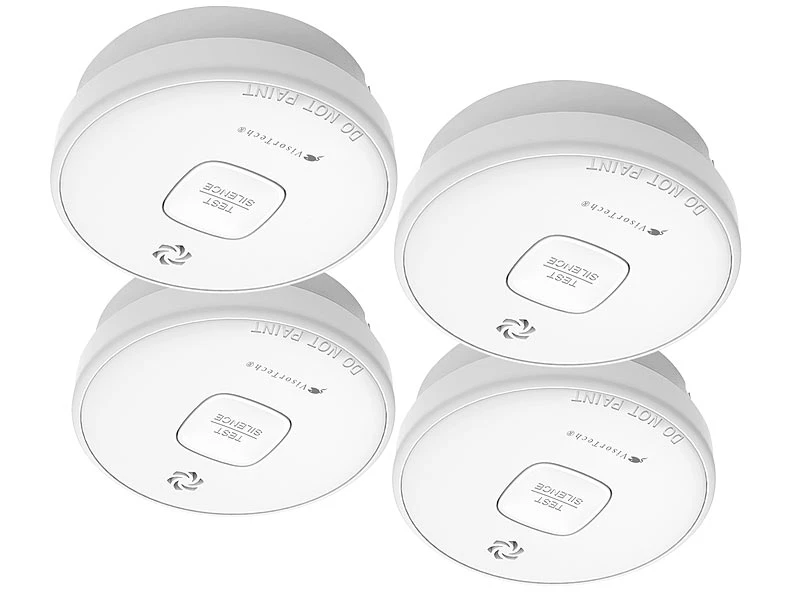 VisorTech Rauchmelder 10 Jahre:4er-Set Fotoelektrische Rauchwarnmelder Mit 10-J.-Batterie, 85 DB, VdS - Image 3