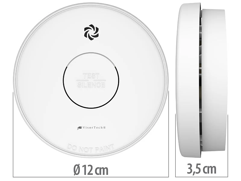 VisorTech Rauchmelder Vernetzbar:3er-Set Drahtlos Vernetzbare Funk-Rauchwarnmelder, 85 DB - Image 5