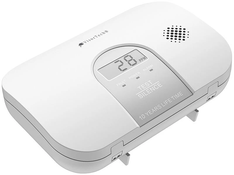 VisorTech Kohlenmonoxid Messgerät:4er-Set Kohlenmonoxid-Melder, 10-Jahres-Sensor, 85 DB, EN 50291 - Image 13
