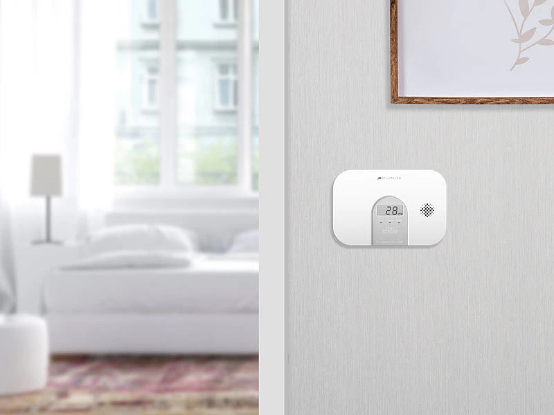 VisorTech Kohlenmonoxid Messgerät:4er-Set Kohlenmonoxid-Melder, 10-Jahres-Sensor, 85 DB, EN 50291 - Image 10