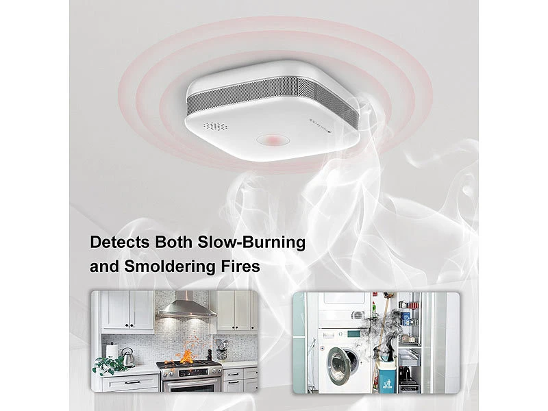 VisorTech Funkfeuermelder:3er-Set Drahtlos Vernetzbare Funk-Rauchwarnmelder, 5-Jahres-Batterie - Image 3