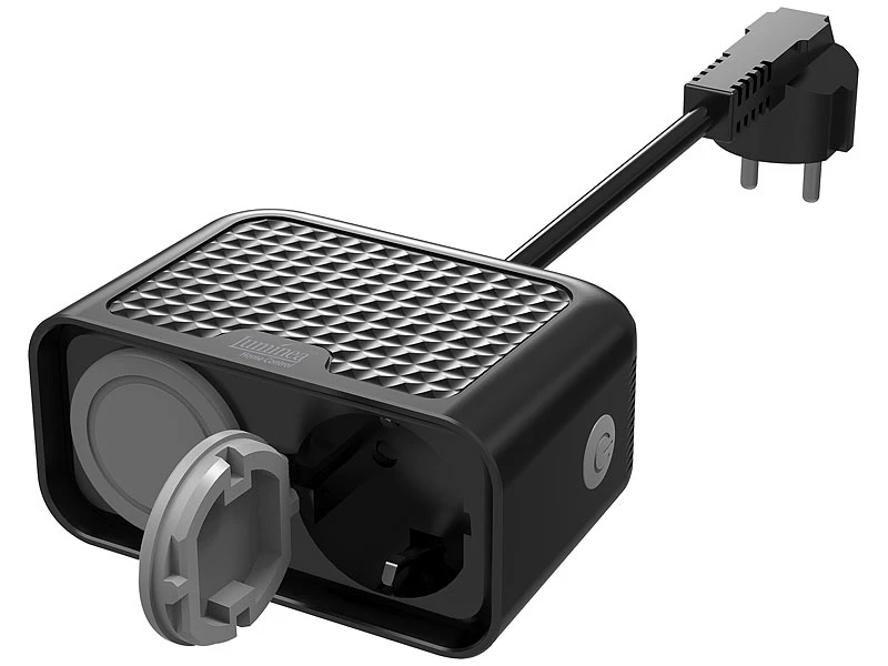 Luminea Home Control Aussensteckdose:Outdoor-WLAN-2-fach-Steckdose Komp. Zu Amazon Alexa & Google Assistant - Image 4