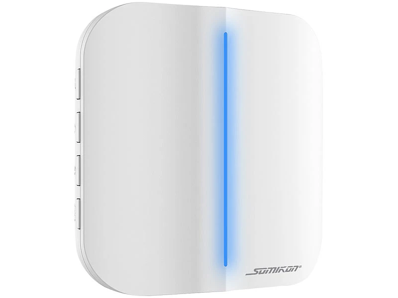 Somikon Klingel:WLAN-Steckdosen-Empfänger & Kinetischer Klingelknopf, App, 100m, 80dB - Image 13