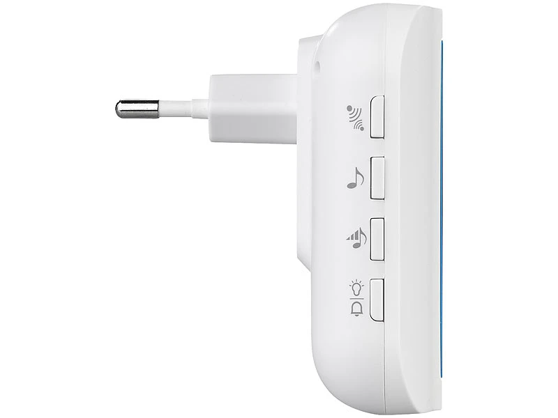 Somikon WLAN Türklingel:2 WLAN-Steckdosen-Empfänger, Kinetischer Klingelknopf, App, 100m, 80dB - Image 6