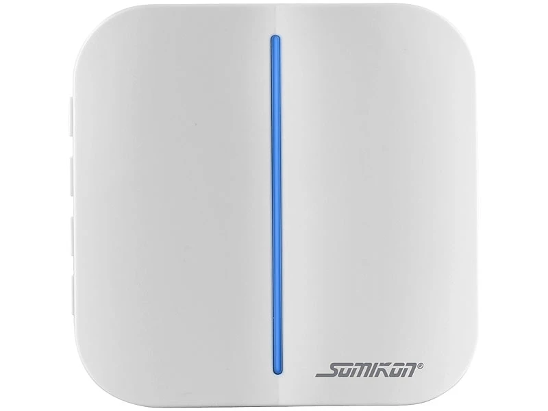 Somikon Klingel:WLAN-Steckdosen-Empfänger & Kinetischer Klingelknopf, App, 100m, 80dB - Image 15