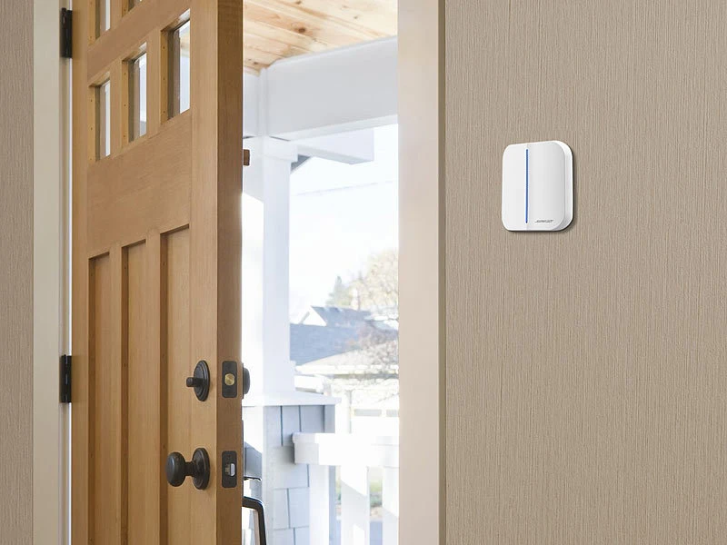 Somikon WLAN Türklingel:2 WLAN-Steckdosen-Empfänger, Kinetischer Klingelknopf, App, 100m, 80dB - Image 7