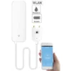 Luminea Home Control Wassermelder Alexa:WLAN-Wassermelder, Externer Sensor, App, Bis 2 Jahre Batterie-Laufzeit